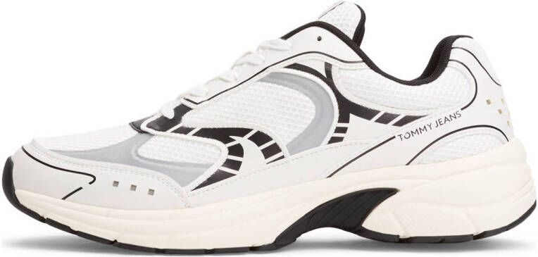 Tommy Jeans chunky sneakers wit zwart