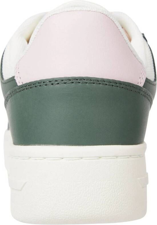 Tommy Jeans leren sneakers groen wit