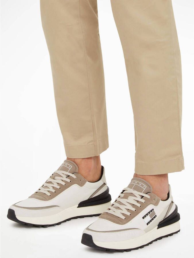 Tommy Jeans sneakers wit beige