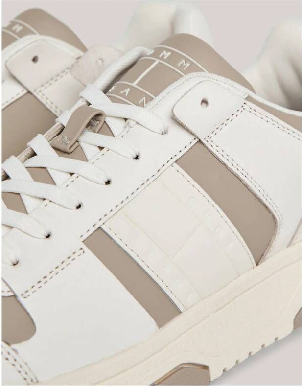 Tommy Jeans The Brooklyn leren sneakers beige wit