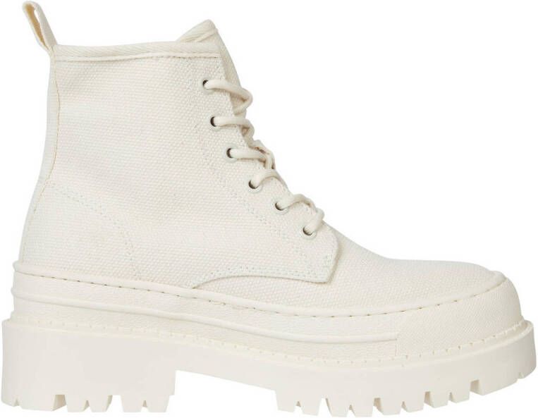 Tommy Jeans veterboots off white