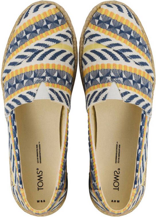 Toms Alpargata Rope espadrilles blauw geel