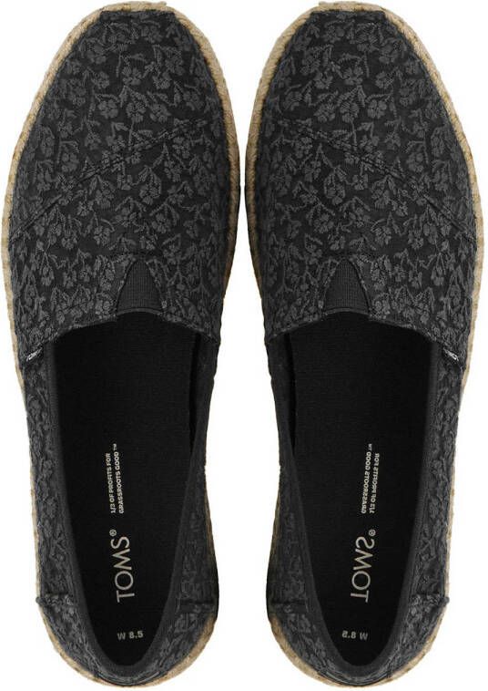 Toms Alpargata Rope espadrilles zwart