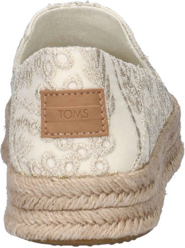 Toms Carolina espadrilles met glitterdraad beige