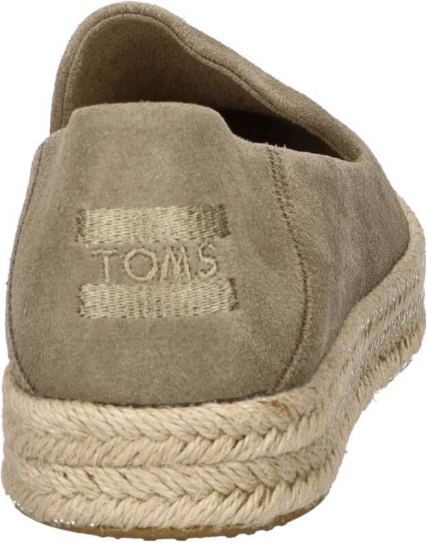 Toms Carolina suède espadrilles taupe