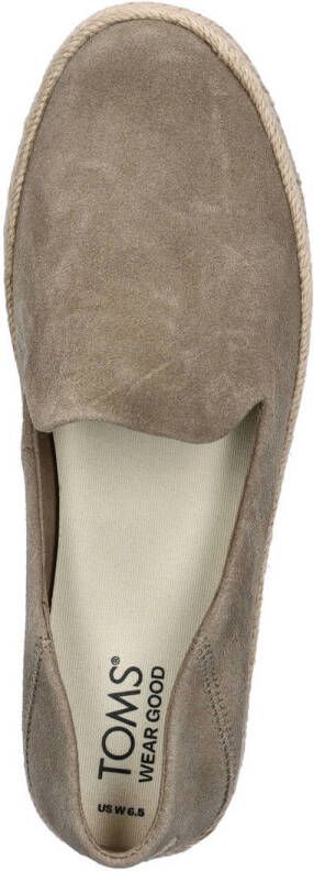 Toms Carolina suède espadrilles taupe