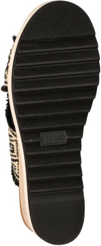 Toms Diana Crossover espadrilles zwart wit
