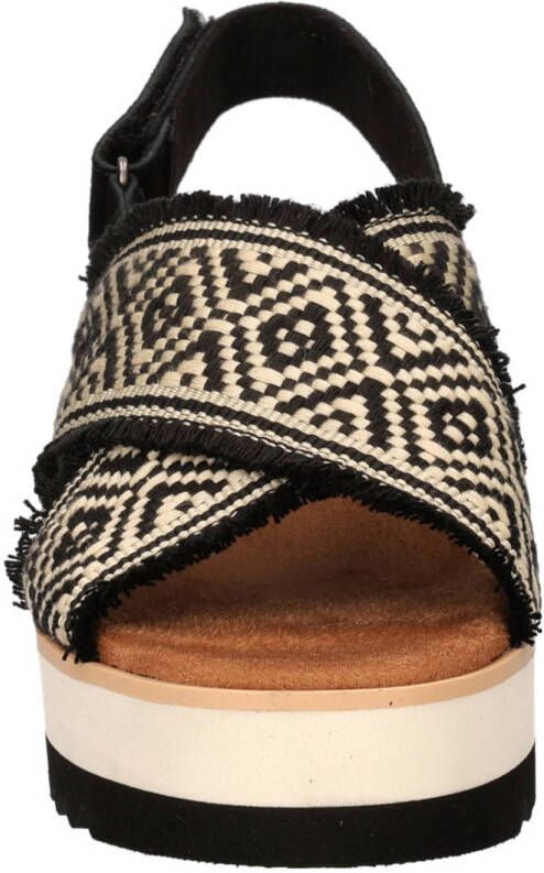 Toms Diana Crossover espadrilles zwart wit