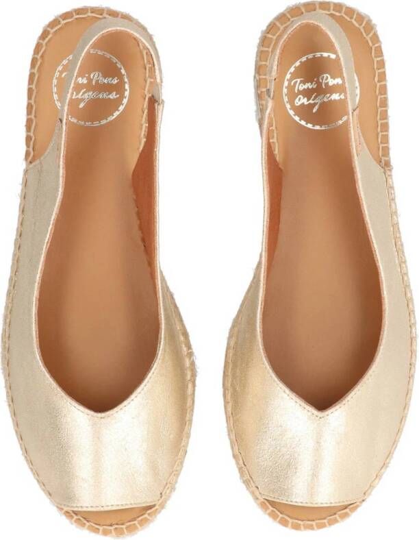 Toni Pons Erica leren espadrilles goud