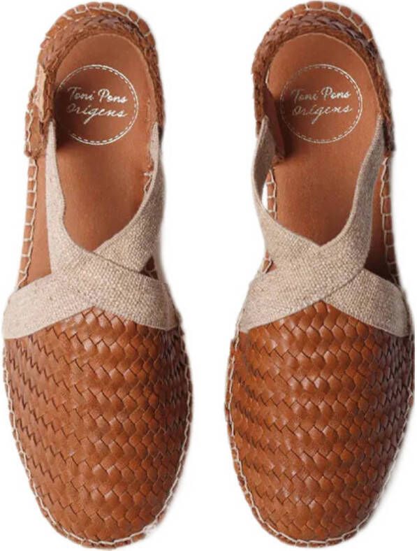 Toni Pons Siracusa leren espadrilles cognac