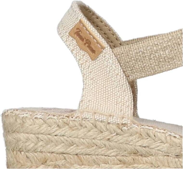 Toni Pons Verdi-V Sandalen Touwzool Gebroken wit