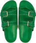 Toral Groen Leren Sliders Stap in Stijl Green Dames - Thumbnail 3