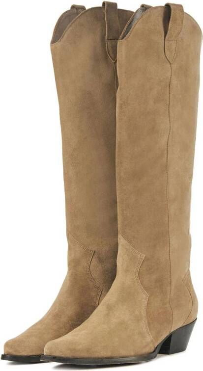 Toral Indy sue suède cowboylaarzen beige