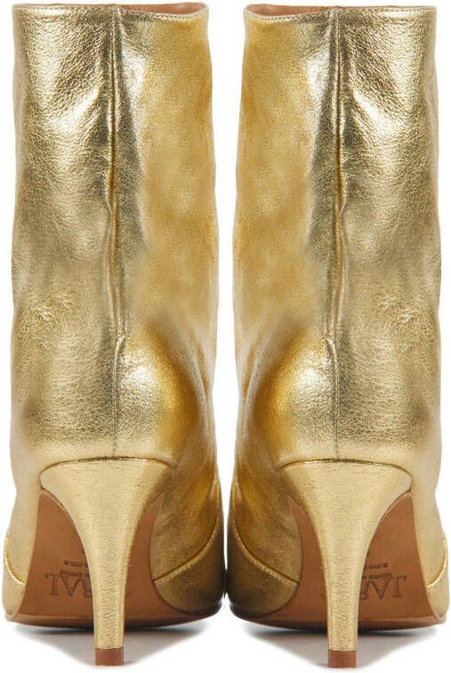 Toral Enkellaarsjes Dames Laarzen Damesschoenen Leer Aran met Goud Schoenen