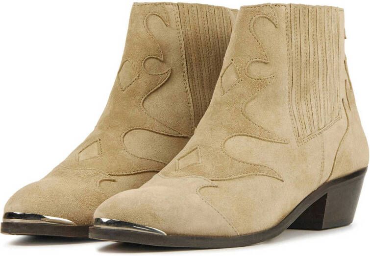 Toral suède cowboylaarzen beige