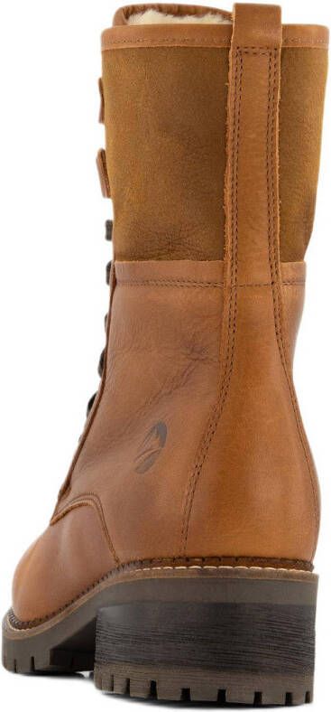 Travelin Myre Lady leren veterboots cognac