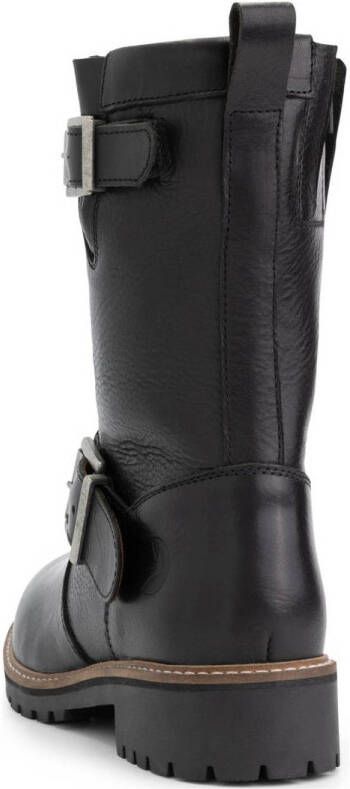 Travelin Silkeborg Lady leren bikerboots zwart