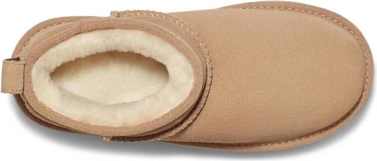 UGG Classic ultra mini platform suède enkelboots beige