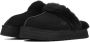 UGG Pantoffels Dames Sloffen Instappers Suède Harde zool Dichte hiel Disquette Zwart - Thumbnail 8
