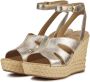 UGG Sandalen Dames Damesschoenen Leer Sleehak hoogte 1125029 Goud - Thumbnail 2