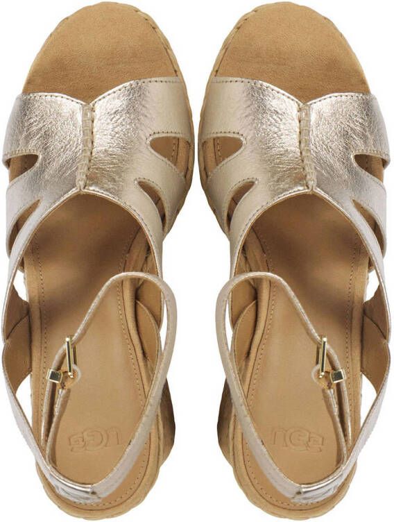 UGG leren espadrilles goud