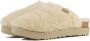 UGG Pantoffels Dames Sloffen Instappers Canvas Harde zool Dichte hiel Fuzzy Sugar Slide Gebroken wit - Thumbnail 9