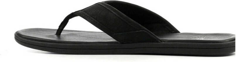 UGG Seaside Flip leren teenslippers zwart