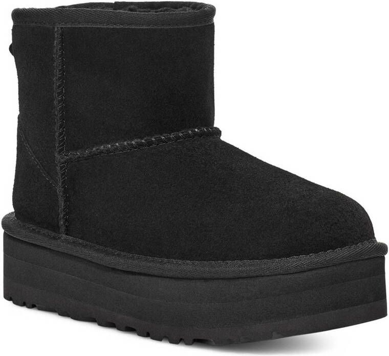Ugg Classic Mini Platform suède enkelboots zwart Meisjes Suede 32.5
