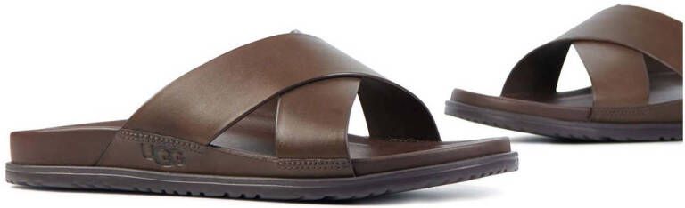 UGG Wainscott leren slippers bruin