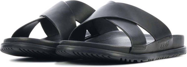UGG Wainscott leren slippers zwart