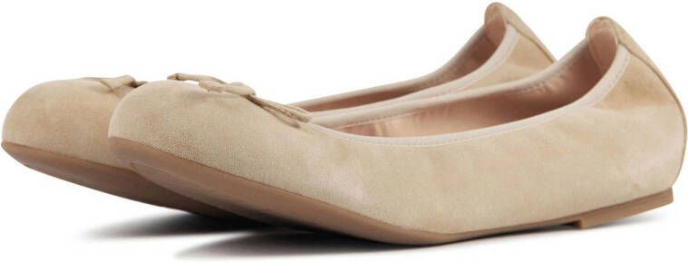 Unisa Acor suède ballerina's beige