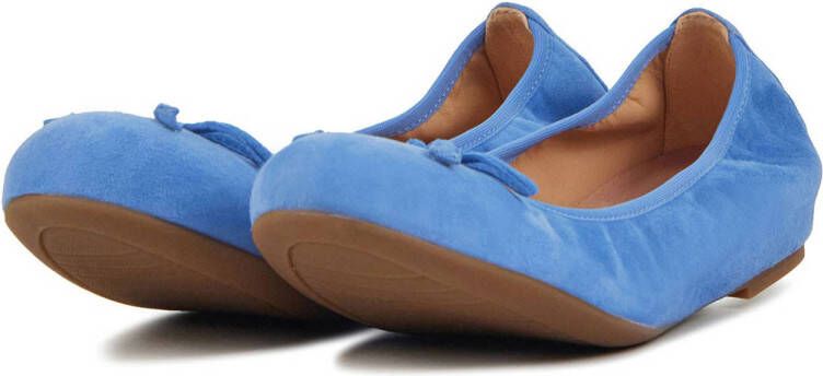 Unisa Acor suède ballerina's blauw