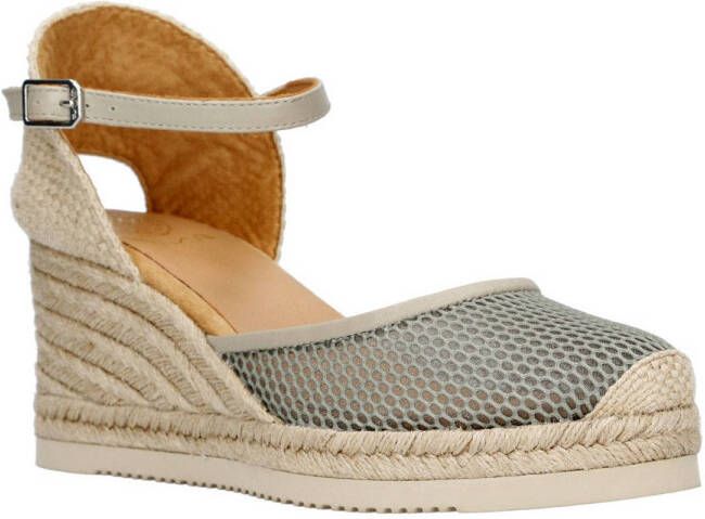 Unisa leren espadrilles groen