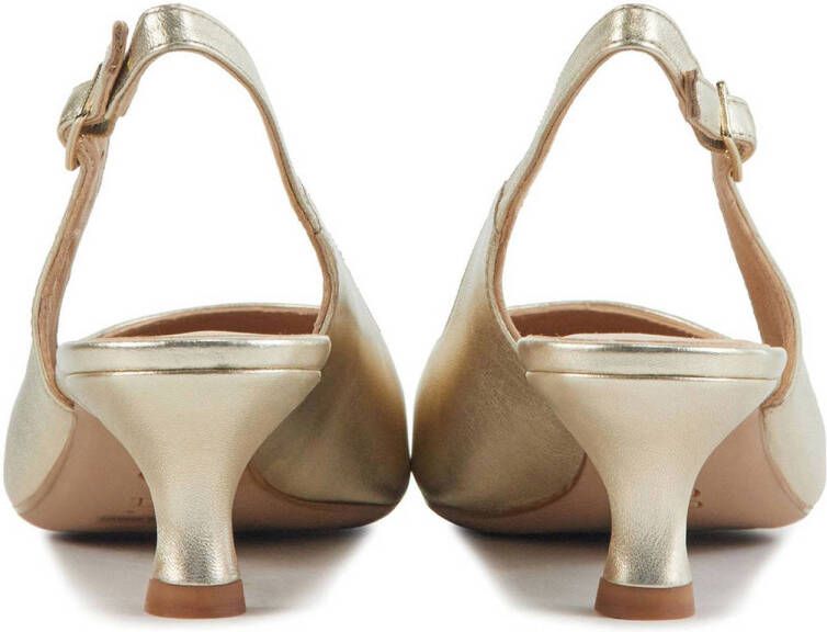 Unisa leren slingback pumps goud