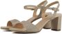 Unisa Sandalen Dames Damesschoenen Leer Glitter Blokhak hoogte Moraty Goud - Thumbnail 2