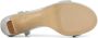 Unisa Sandalen Dames Damesschoenen Leer Glitter Blokhak hoogte Soro Zilver - Thumbnail 3