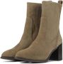 Unisa Enkellaarsjes Dames Laarzen Damesschoenen Suède Until Taupe - Thumbnail 7