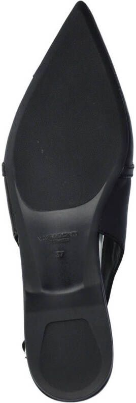 Vagabond Hermine leren slingback loafers zwart