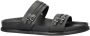 Vagabond leren slippers zwart - Thumbnail 3