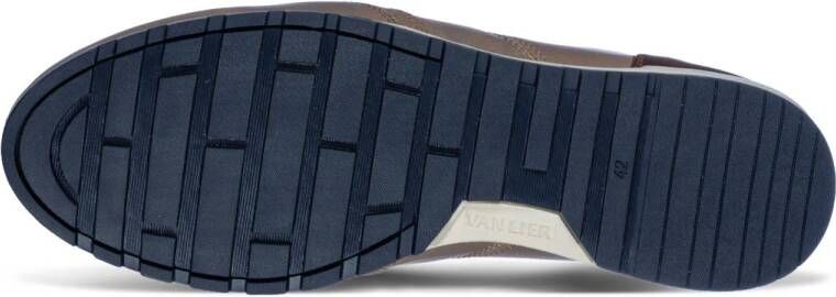 Van Lier Anzano leren sneakers taupe