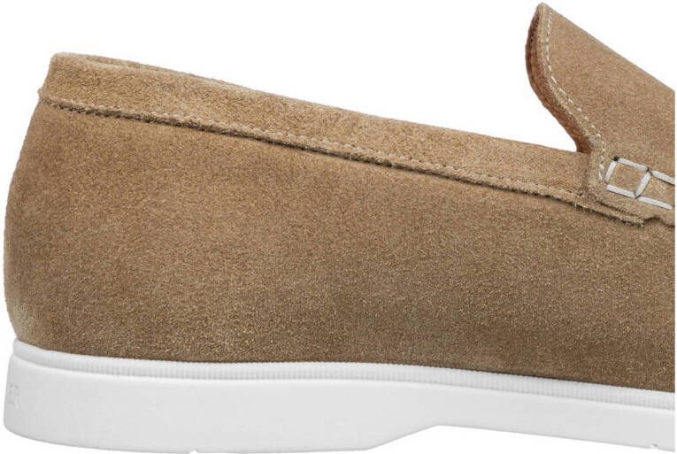 Van Lier Ascona suède loafers zand