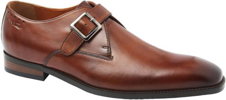 Van Lier Bregenz leren gespschoenen cognac