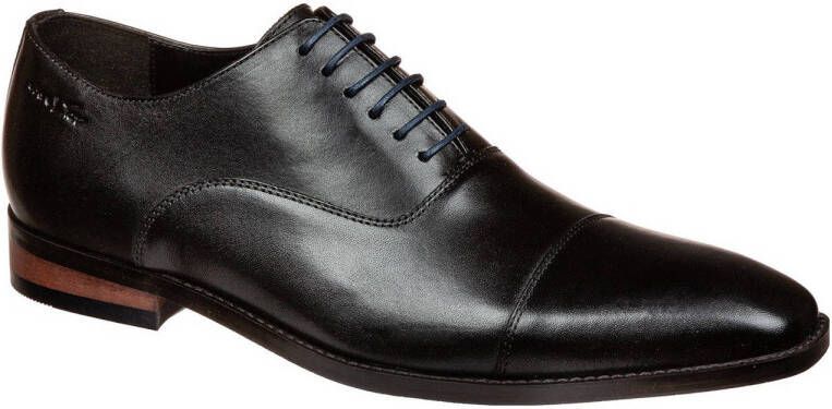 Van Lier Bregenz leren veterschoenen zwart
