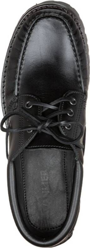 Van Lier leren bootschoenen zwart