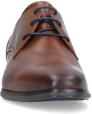 Van Lier leren veterschoenen cognac