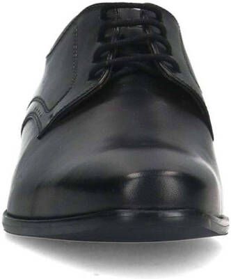 Van Lier leren veterschoenen zwart