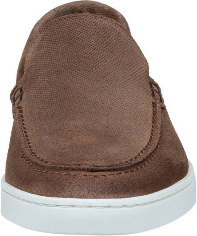 Van Lier Lugano suède loafers roest cognac