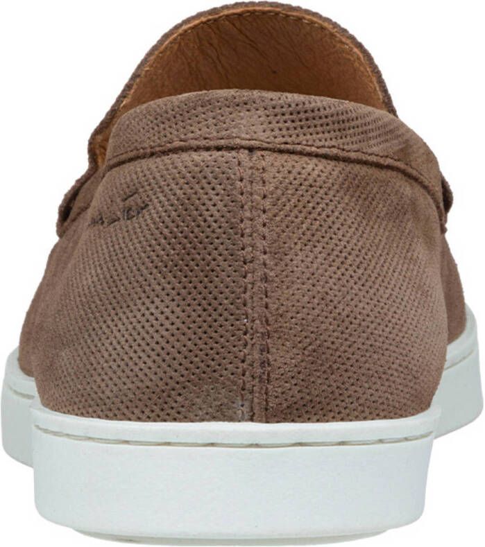 Van Lier Lugano suède loafers roest cognac