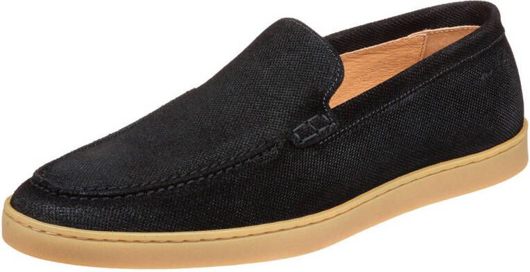 Van Lier Lugano suède loafers zwart