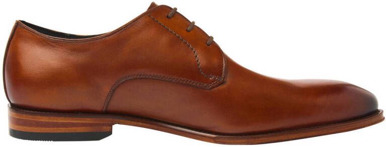 Van Lier Madison leren veterschoenen cognac